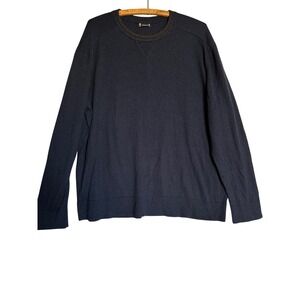 Smartwool‎ Mens L/XL Navy Blue Crew Neck Merino Wool Blend Sweater Heritage